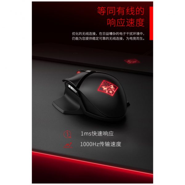 HP OMEN Radio Racing Mouse & Mouse Pad Set (Black Color) - Image 4