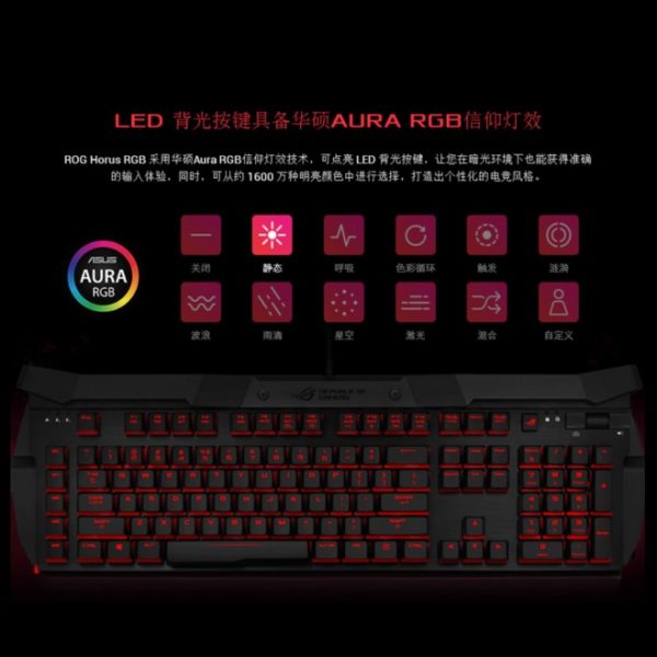 ASUS ROG GK2000 Wired Keyboard (Black Color) - Image 4