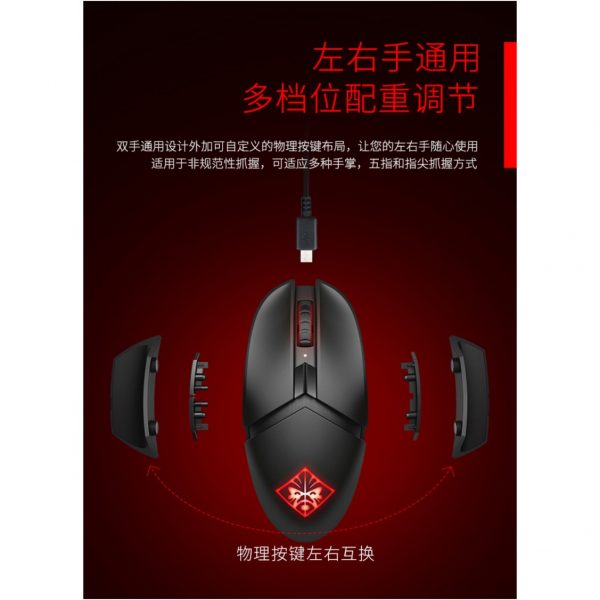 HP OMEN Radio Racing Mouse & Mouse Pad Set (Black Color) - Image 8