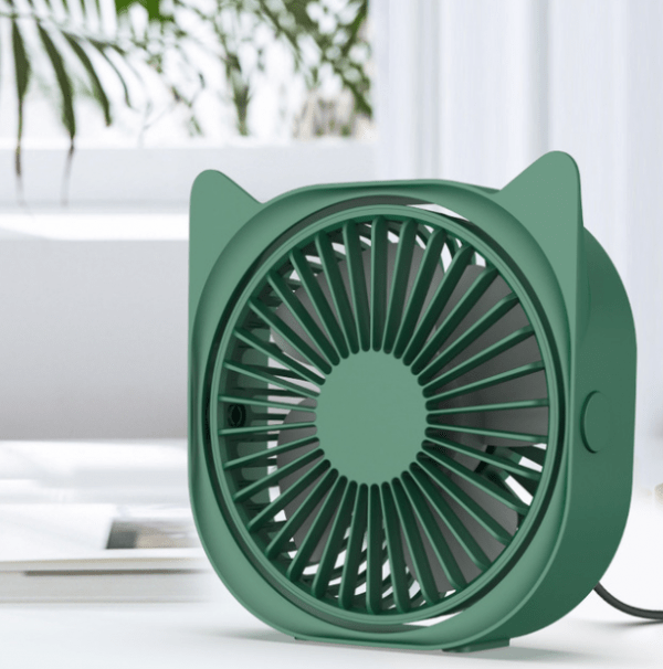 Mini Fan Cat's Ear Creative 360 Degree Rotating - Image 2