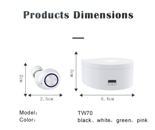 TW70 Wireless Bluetooth 5.0 Earphone - Image 10