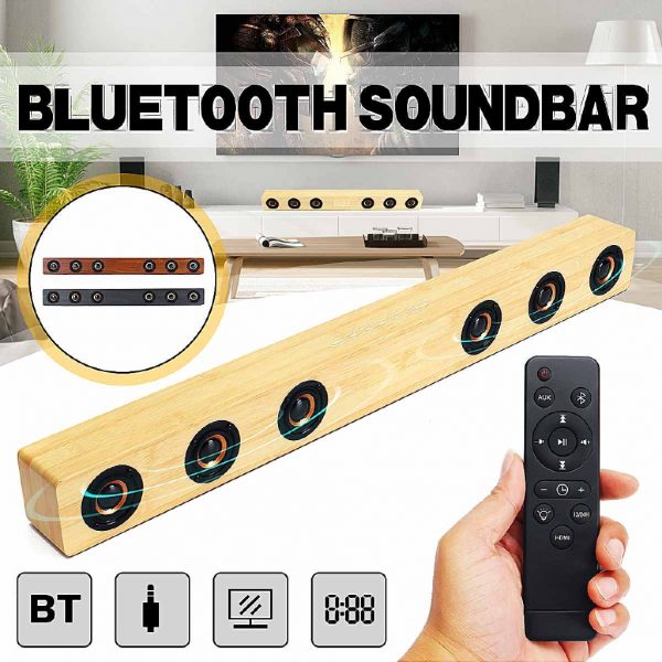 Wooden Wireless Bluetooth Speaker 30W Soundbar - Image 5