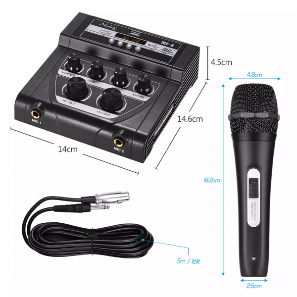 Muslady MF-8 Mini Sound Audio Mixer Stereo - Image 5