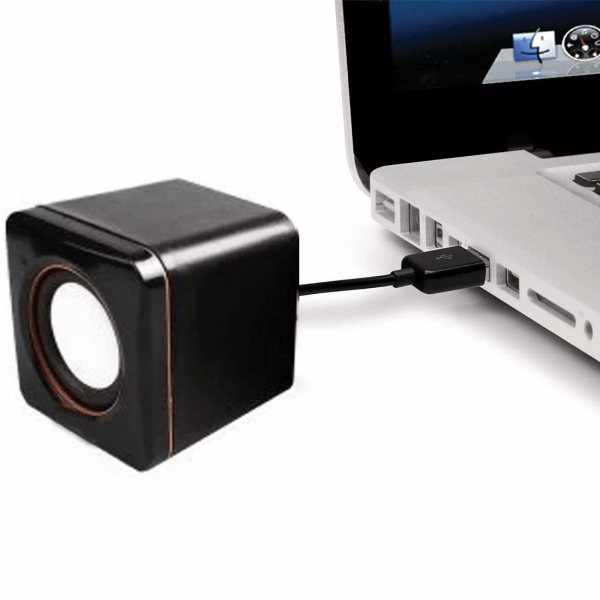 Mini Small Square USB Wired 3.5mm Desktop Speakers - Image 2