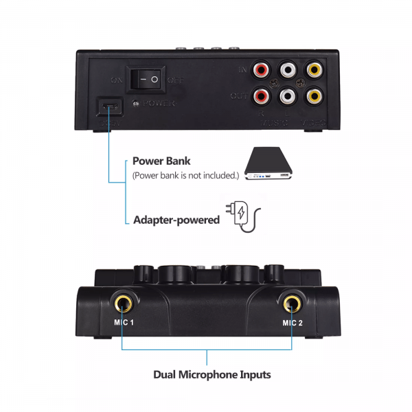 Muslady MF-8 Mini Sound Audio Mixer Stereo - Image 6