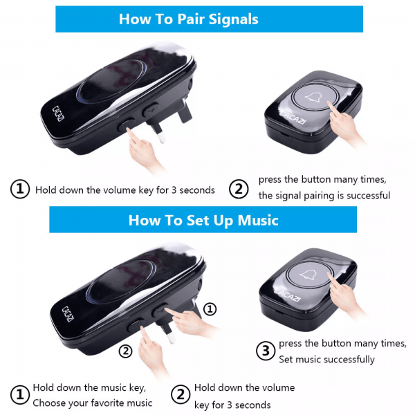 Cacazi A10 Wireless Door Bell Latest 300M - Image 4